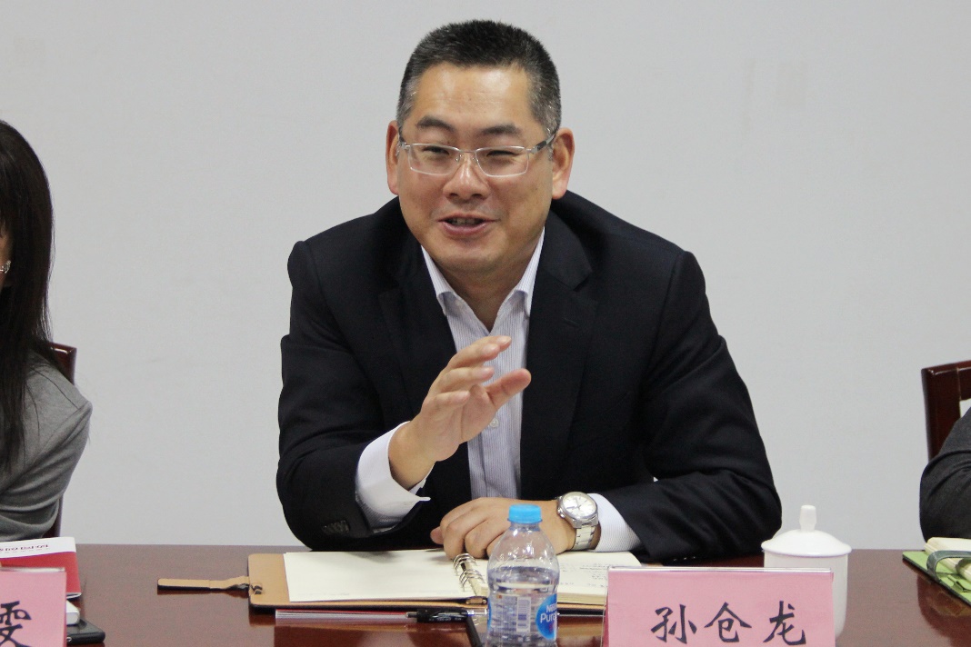 上海自城戏⒄褂邢薰孙仓龙总经理一行来访协同创新中心